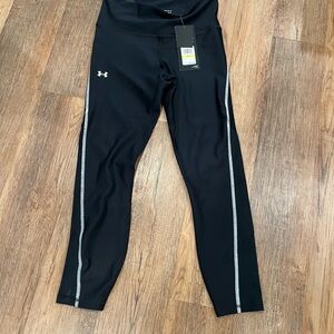 Under Armour Black Leggings with Metallic Stripes